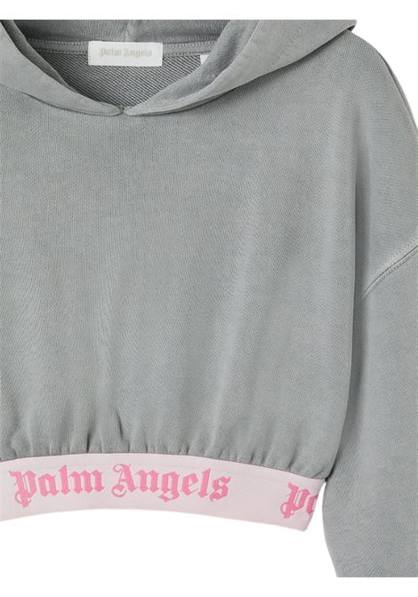 Girls' grey cotton sweatshirt PALM ANGELS | PGBB006S24FLE001/CEGRIGIO